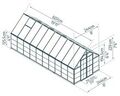 Växthus Balance 14,8 m² Mörkgrå Canopia by Palram